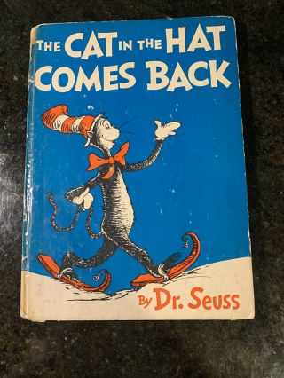 Vintage 1958 Dr.  Seuss Book The Cat In The Hat Comes Back