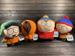 South Park Plush Character 1998 Fun 4 All 4 Set 10” Doll Comedy Central Weighte