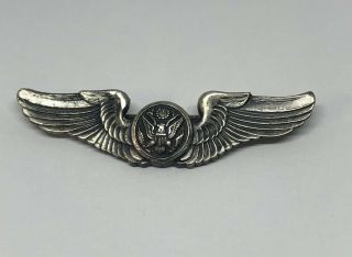 Vintage Us Air Force Enlisted Aircrew Sterling Wings - Pin Back