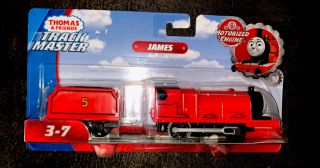 Thomas & Friends James Motorized Engine Trackmaster Train Toy Fisher - Price