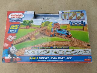 Thomas And Friends Trackmaster Motorized 5 In 1 Great Railway Set Plus
