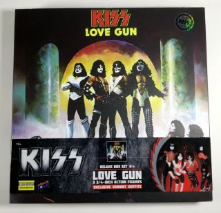 Kiss Love Gun Action Figure Deluxe Box Set Sdcc Convention Exclusive Variant