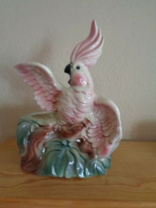 Vintage 1959 Maddux Of California Pink Parrot Planter