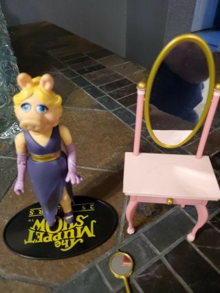 2002 Miss Piggy & Mirror Figure Palisades Toys The Muppet Show 25 Years Complete