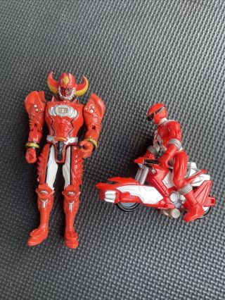 2007 Lite - Up Moltor 5.  75 " Bandai & Red Power Rangers Motorcycle Fury 2006