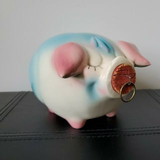 Vintage Piggy Bank Corky Pig Coin Bank 1957 H P Co Usa