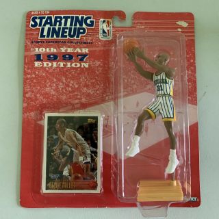 1997 Starting Lineup Reggie Miller Indiana Pacers Nba Topps Basketball Card