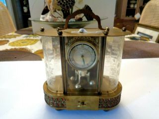 Vintage Schmid Schlenker 8 Day Musical Anniversary Clock - Plastic Sides W/orien