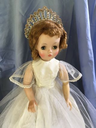 Vintage CISSY doll Queen BRIDE DRESS SLIP CROWN 2
