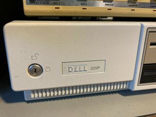 Vintage 1991 Dell Sys325p Desktop W/ Windows 3.  1 & Dos,  Oem Keyboard & Mouse Also
