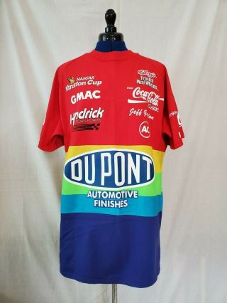 Vintage Official Jeff Gordon Nascar T - Shirt,  Dupont Rainbow Design,  90s,  24