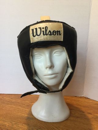 Vintage Wilson Leather Boxing Head Gear Lace Up Protection H1926