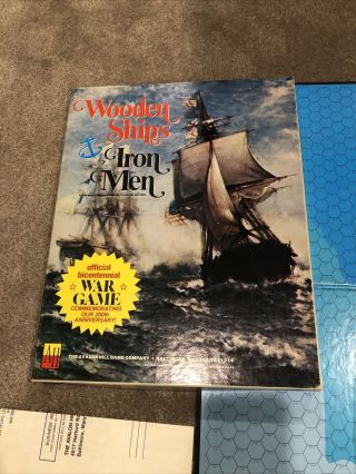 Wooden Ships And Iron Men Avalon Hills Board Game Vintage