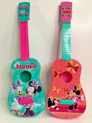Disney Junior Minnie Mouse 23  Pink Acoustic Guitar Music Toy Set Of (2)