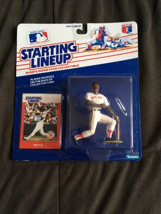 1988 Kenner Starting Lineup Jim Rice Mlb Baseball Boston Red Sox Very Good Nip