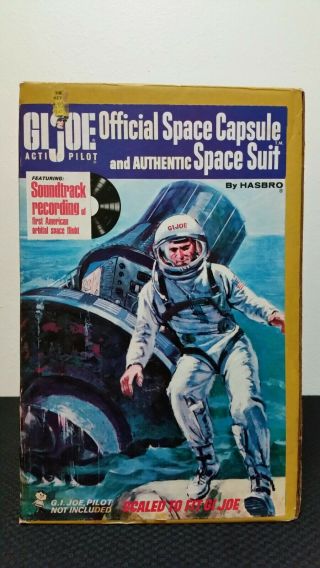 Vintage 1966 Gi Joe Official Space Capsule Box Only.  With Insert