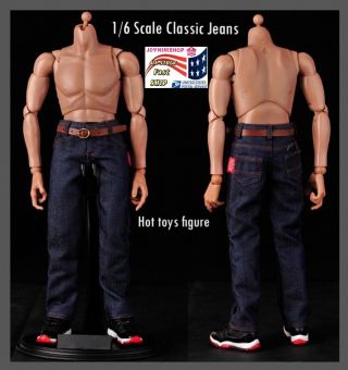 1/6 Men Blue Classic Dennis Jeans Pant For 12 " Hot Toys Phicen Action Figure Bjd