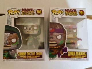 Funko Pop Marvel Zombies Doctor Doom 789 & Modok/m.  O.  D.  O.  K 791 Vinyl Figure