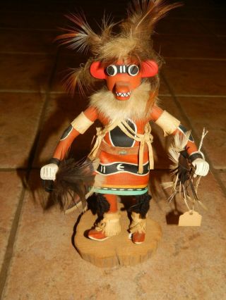 Vintage Native American Navajo Hand Made Kachina Doll Signed