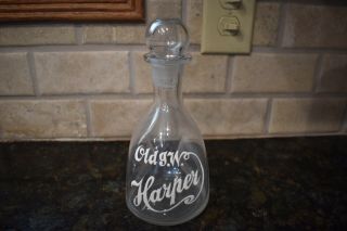Vintage Old I.  W.  Harper Pinch Bottle Decanter