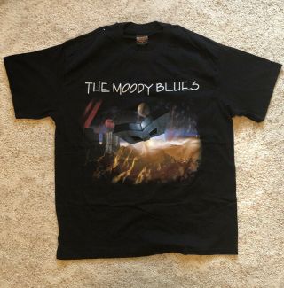 Vtg 1996 The Moody Blues Concert Tour Shirt Xl Black 90s Single Stitch 2 Sided