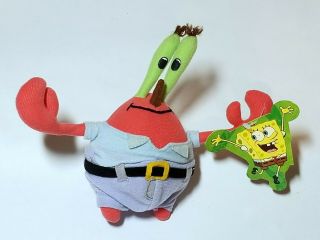 Vtg.  Spongebob Squarepants Mr.  Krabs Plush Crab Crabs Viacom 2000 Nickelodeon 7 "