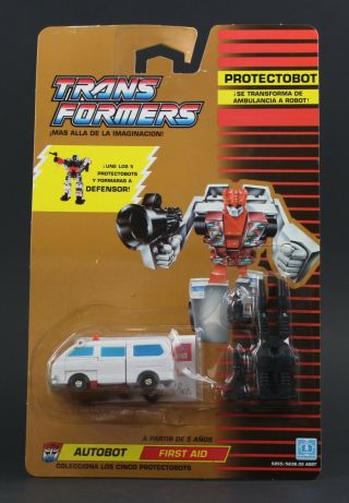 1986 Transformers G1 Protectobots First Aid On Card Defensor Hasbro