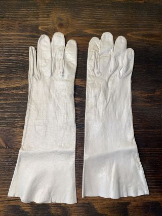 Vintage Soft Kid Leather Gloves Sz 8.  Made In Western Germany