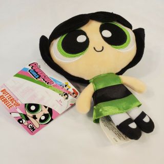 PowerPuff Girls Cartoon Network Buttercup Doll Plush With Tags 7” Vintage 2
