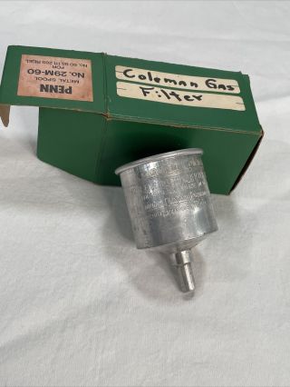 Vintage Coleman No.  0 Filter In Funnel Made In Usa Wichita Kansas Vtg Aluminum