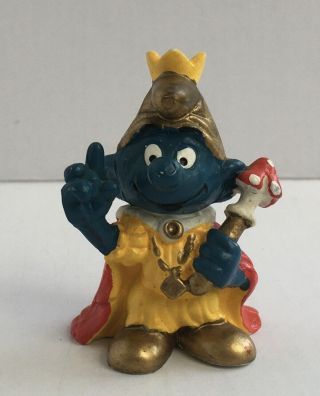 Emperor Smurf,  Vintage Retired Peyo Figure By Schleich,  No.  20046