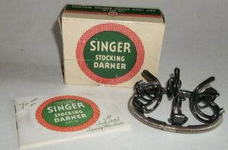 Vtg Singer Sewing Machine Co.  Stocking Darner Box Instruction Use On Lock Stitch