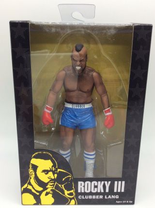 Neca Rocky Iii Clubber Lang 40th Anniversary Series 1 Blue Trunks Action Figure