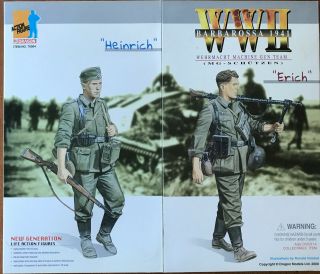 Dragon Wwii Wehrmacht Machine Gun Team " Heinrich & Erich " Barbarossa 1941