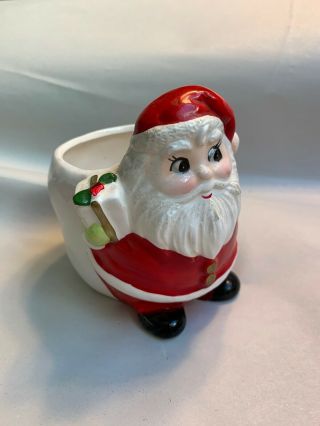 Vintage Inarco Santa Planter Christmas Ceramic Japan E6613 F4