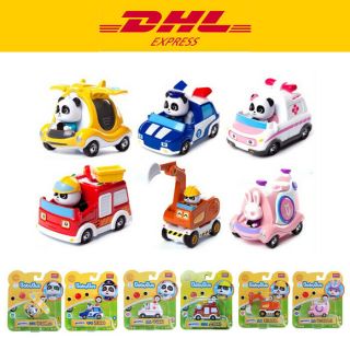 [ Dhl ] Babybus Academy Toy Die Cast Figure Car 6 Set Baby Panda Kiki Miumiu