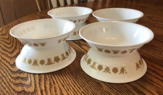Set Of 9 Vintage Corelle Butterfly Gold Dessert Berry Fruit Bowls Small 5 3/8 "