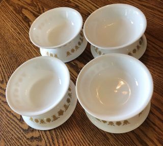 Set of 9 Vintage Corelle Butterfly Gold Dessert Berry Fruit Bowls Small 5 3/8 