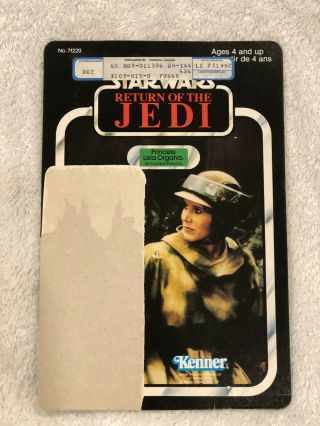Star Wars Vintage Rotj Princess Leia Organa Combat Poncho Canadian 65 Back Card
