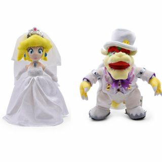 Mario Odyssey Wedding Series Bowser Princess Peach Plush Stuffed Doll