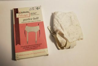 Primstyle Cotton Blend Garter Belt Vintage 1960’s Lingerie Woolworth Size 26 Nib