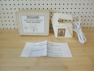 Vtg Benjamin Audio Video Computer Universal Magnetic Tape Eraser Model 24 - 016