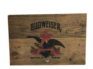 Budweiser Anheuser Busch Wooden Beer Crate Checker Board Lid Only Vintage