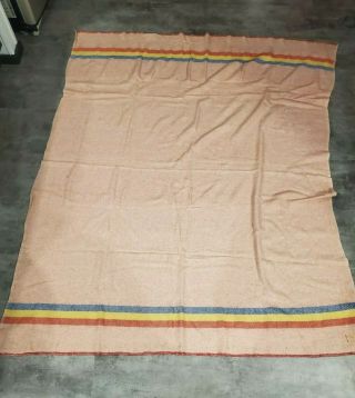 Vtg Canada 100 Wool Blanket 1930 