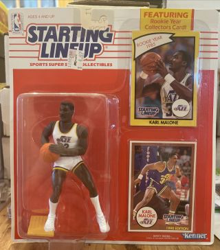 1990 Edition Starting Lineup Karl Malone Utah Jazz Basketball Factory
