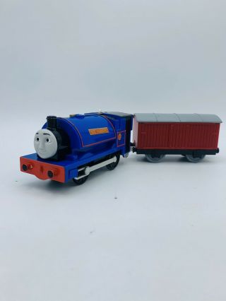 Thomas & Friends Trackmaster Motorized Sir Handel With Boxcar In Charge