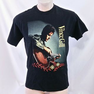 Vintage 1992 Vince Gill T Shirt Look At Us Country 90s Tour Love Band Tee Large
