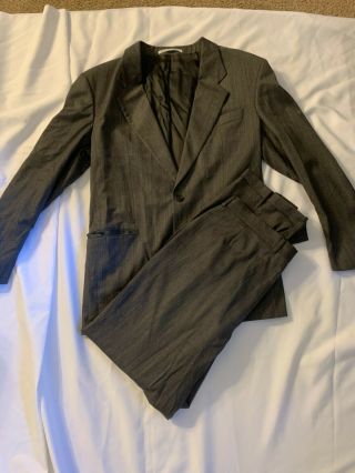 Made West Germany Vintage Hugo Boss Grey Suit 44l