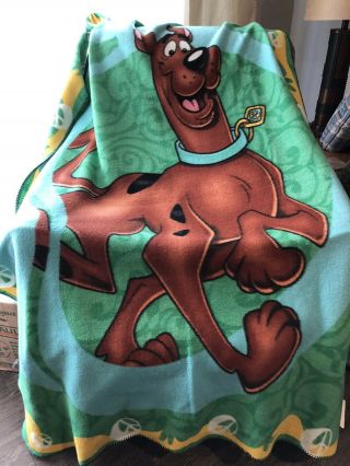 Scooby Doo Throw Fleece Blanket 43 " X 70 " Cartoon Network Vintage 2002