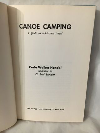 Vintage OOP Book Canoe Camping A Guide To Wilderness Travel 1953 1st Ed.  HC 3